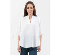 ORGANICATION Bluse aus Leinen mit Bio-Baumwolle navy S