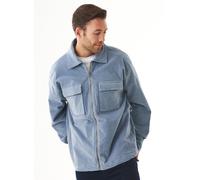 ORGANICATION Full Zip Cord Overshirt aus Bio-Baumwolle Blau(Dusty Blue) M
