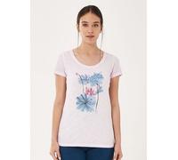 ORGANICATION Garment Dyed T-Shirt aus Bio-Baumwolle mit Blumen-Print lavender S