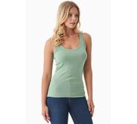 ORGANICATION Geripptes Basic Top aus Bio-Baumwolle Matcha Green L
