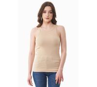 ORGANICATION Geripptes Basic Top aus Bio-Baumwolle Soft Beige L