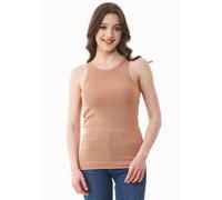 ORGANICATION Geripptes Basic Top aus Bio-Baumwolle Tan M