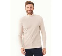 ORGANICATION Geripptes Langarmshirt aus Bio-Baumwolle mit Rollkragen STONE XL