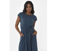 ORGANICATION Gestreiftes Jerseykleid aus Bio-Baumwolle und Leinen Blau(Navy) XS