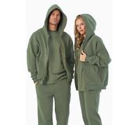 ORGANICATION JENNA | Essentials Travel Unisex Full Zip-Hoodie aus Bio-Baumwolle und recyceltem Polyester Olive M