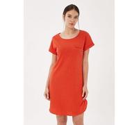 ORGANICATION Jerseykleid aus Bio-Baumwolle mit Leinen red L