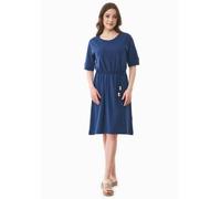 ORGANICATION Jerseykleid aus Bio-Baumwolle und Leinen Blau(Navy) L
