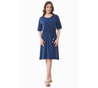 ORGANICATION Jerseykleid aus Bio-Baumwolle und Leinen Blau(Navy) M