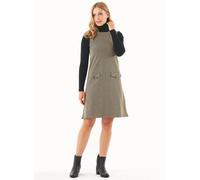 ORGANICATION Bio-Damen-Kleid ohne Ärmel, knielang, espresso/camel, Gr. M