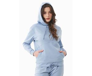 ORGANICATION Leichte Hoodie aus Bio-Baumwolle Ice Blue M