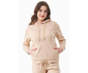 ORGANICATION Leichte Hoodie aus Bio-Baumwolle Soft Beige M