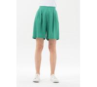 ORGANICATION Shorts aus Tencel mit Bundfalten emerald S