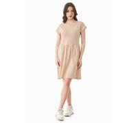 ORGANICATION Slub-Jersey-Kleid aus Bio-Baumwolle Soft Beige S