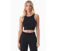 ORGANICATION SONNIA | Cropped Rib Top aus Bio-Baumwolle Black M