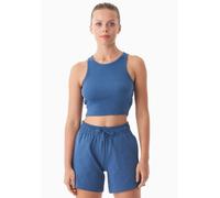 ORGANICATION SONNIA | Cropped Rib Top aus Bio-Baumwolle Light Navy XS