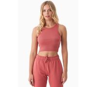 ORGANICATION SONNIA | Cropped Rib Top aus Bio-Baumwolle Red Wood XS