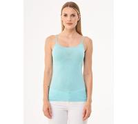 ORGANICATION Spaghettiträger-Top aus TENCEL Lyocell und Bio-Baumwolle Blau(Mint) XL