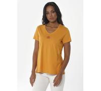 ORGANICATION T-Shirt aus Bio-Baumwolle mit Solar-Stickerei Orange(Mango) XS