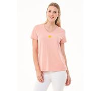 ORGANICATION T-Shirt aus Bio-Baumwolle mit Solar-Stickerei Pink(Salmon Pink) XS