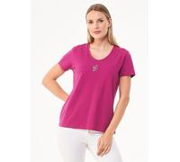 ORGANICATION T-Shirt aus Bio-Baumwolle mit Stickerei Pink(Raspberry Pink) M