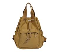 Organisierte tägliche Eimertasche mit Kordelzug, Nylon-Schultertasche, Handtasche, Fronttasche mit Reißverschluss und Seitentaschen, Kordelzug, Nylon-Schultertasche, Umhängetasche, tägliche Geldbörse