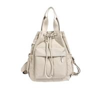Organisierte tägliche Eimertasche mit Kordelzug, Nylon-Schultertasche, Handtasche, Fronttasche mit Reißverschluss und Seitentaschen, Kordelzug, Nylon-Schultertasche, Umhängetasche, tägliche Geldbörse