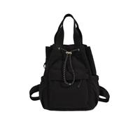 Organisierte tägliche Eimertasche mit Kordelzug, Nylon-Schultertasche, Handtasche, Fronttasche mit Reißverschluss und Seitentaschen, Kordelzug, Nylon-Schultertasche, Umhängetasche, tägliche Geldbörse