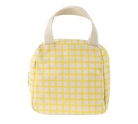 Organizer Tasche groß mit Innenfächern - Reise Kulturbeutel zum Aufhängen & Kosmetiktasche - Damen, Herren & Kinder - GOTS, Grüner Punkt Zertifiziert - 4 Liter (Greige/Summer Grid Print)