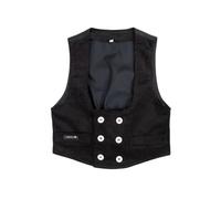 orgnatur - "Kiki - Kinder Zunftweste Bio Feincord Stretch, schwarz - Größe 104