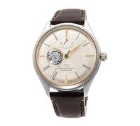 Orient Analoge Armbanduhr MID-34639, braun, Riemen