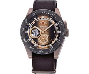 Orient Armbanduhr Herren, Retro Future, Automatik, Edelstahl, Leder Braun, Durchmesser 40mm, RA-AR0204G00B
