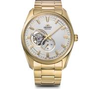 Orient Halb-Skeleton-Armbanduhr mit automatischer/handaufziehender Uhr mit Saphirglas, Weiss/opulenter Garten