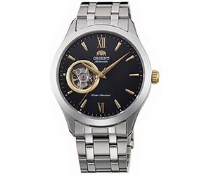 Orient Automatik Herren Armbanduhr aus Edelstahl in der Farbe Silber-Schwarz 39mm, Wasserdichtigkeit: 5Bar, FAG03002B0