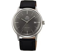 Orient Automatik Herren Armbanduhr aus Edelstahl und Leder in der Farbe Silber-Schwarz 40,5mm, Wasserdichtigkeit: 3Bar, FAC0000CA0