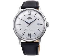Orient Automatik Herren Armbanduhr aus Edelstahl und Leder in der Farbe Silber-Schwarz 41mm, Wasserdichtigkeit: 3Bar, RA-AC0022S10B