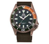 Orient Automatik Herren Armbanduhr aus Edelstahl und Textil in der Farbe Bronze-Grün 43mm, Wasserdichtigkeit: 20Bar, RA-AC0K04E10B