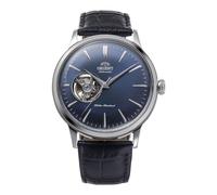 Orient Classic Bambino small Seconds Automatik Armbanduhr für Herren in der Farbe Blau mit Armband aus Leder, Wasserdichtigkeit: 3 bar, Gehäusedurchmesser: 41 mm, RA-AG0005L30B