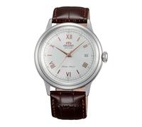 Orient Classic Bambino V2 - Herrenuhr mit automatischem Handaufzug, Elegantes Lederarmband, AC00, XII Grau Braun, Klassisch