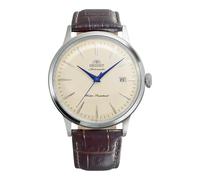 Orient Classic Bambino Classic - Herrenuhr Automatik und manuelle Aufziehung, mechanisch, klassisch, braunes Lederarmband, Gehäuse aus Edelstahl, analoges Zifferblatt gelb - RA-AC0033Y