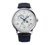 Orient Classic Sun & Moon AK08 Herren-Armbanduhr, automatisch, manuell aufziehbar, elegant, Weißer Tag, Klassisch
