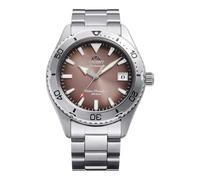 Orient Sports Mako 40 mm - Herren-Armbanduhr Automatik und Handaufzug Mechanisch Sport Armband und Gehäuse aus Edelstahl Zifferblatt braun - RA-AC0Q17Y