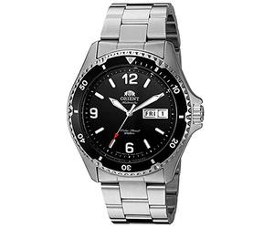 Orient FAA02001B9 Mako II Herren-Armbanduhr, analog, Automatik, von Hand aufziehen, Silber