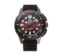 Orient Herren Armbanduhr in der Farbe Schwarz mit Armband aus Silikon, Wasserdichtigkeit: 20 bar, Gehäusedurchmesser: 45 mm, RA-AC0L09R00B