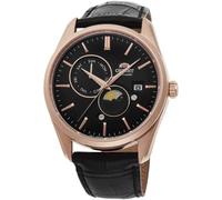 Orient Herren-Armbanduhr mit japanischem Automatik/Handaufzug, Saphirglas, Modell: RA-AK03, Schwarzes Lederarmband, Aufziehbare Armbanduhr