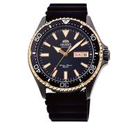 Orient Kamasu RA-AA0005B Herren-Armbanduhr, schwarzes IP-Silikonband, schwarzes Zifferblatt, automatische Taucheruhr