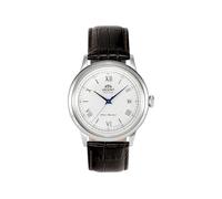 Orient Männer-Armbanduhr "2. Gen. Bambino Ver. 2", japanisch, automatisch, aus Edelstahl und Leder, Farbe: Braun (Modell: FAC00009W0)