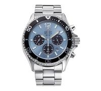 Orient Mako Solar Light Blue Zifferblatt Stahlarmband Herrenuhr RA-TX0206L10B, blau, Armband