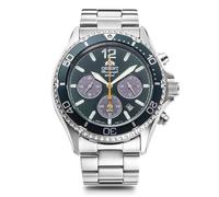 ORIENT RN-TX0204E Herren Metallband Sport Taucher Design Mako Japan Import NEU, grün, Armbandtyp, grün, Armbandtyp: