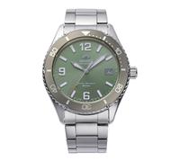 Orient Sports Diver Mako Solar Armbanduhr RA-WJ00, solarbetrieben, Stahl, Sportuhr, Unterwasser, Casual, 40 mm, Persisches Grün, sportlich