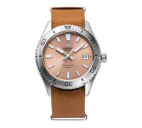 Orient Sports Mako AC0Q Herren-Armbanduhr, automatisch, manuell, wasserdicht, 40 mm, Aprikosenleder, sportlich